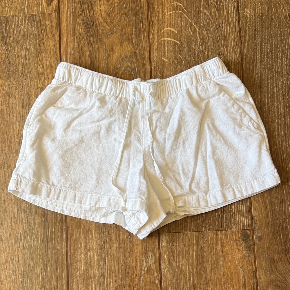 White Flowy Shorts